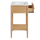 Modway Zaire 30" Bathroom Vanity - Natural/White-Assembly Required
