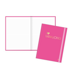 Hilroy Mahjong Hardcover Journal - 6" W x 8" H - Lined - 80 Sheets - Pink-80 ruled sheets (160 pages)