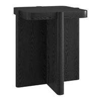Hudson&Canal Laguna 20" Wide Square Side Table - Black Grain-A modern take on a retro look for your living room, den, and more