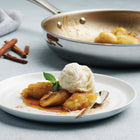 Tramontina 8" Tri-Ply Clad Stainless Steel Fry Pan - Seattle Handle-This fry pan has a mirror-polished exterior that gives it a sleek, professional look, perfect for both cooking and serving. For best results, we recommend handwashing and using non-abrasive sponges, though it is also dishwasher-safe for added convenience