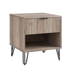 Manhattan Comfort DUMBO 20.07" Modern 1-Drawer Nightstand 2-Piece Set - Rustic Grey-17.73" L x 20.07" W x 21.65" H