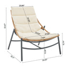 Manhattan Comfort Sunset Modern 3-Piece Patio Conversation Set - Cream-Made of High Quality Water Proof Fabric with a UV Resistant Coating