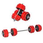Soozier Adjustable Dumbbells Set - 66 lb Free Weight Set with Connector - 2 in1 Dumbbell Set-2 in 1 dumbbell and barbell set for a total of 66 lb 