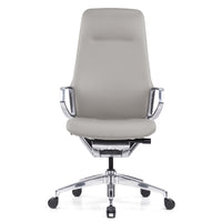 Decent Living Full Height Back Office Chair - Off White-Premium genuine leather office Chair