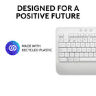 Logitech Signature K650 Comfort Full-Size Wireless Keyboard with Wrist Rest - Off-White-Reliable and hassle-free: Your cordless keyboard won’t require new batteries for up to 36 months (may vary based on user and computing conditions), it is also easy to clean and spill-resistant