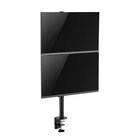 IntekView MS200 Vertical Pole Mount Dual-Screen Monitor Mount -Freely tiltable design for easy forward or backward adjustment, providing better viewing angles and reducing glare