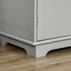 HOMCOM 39.8" L Sideboard Buffet Cabinet for Kitchen - Grey-Anti-tipping hardware ensures safety by securing to the wall