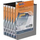 QuickFit View Binder - Round Ring - 5/8" - Black - 6 Pack-Round Ring View, Black, 100 sheet capacity, 5/8"