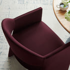 Modway Talia Performance Velvet Dining Armchair - Mulberry-Fixed Padded Seat/Backrest