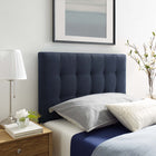 Modway Lily Upholstered Fabric Twin Headboard - Navy-Deep tufting with stylish trim