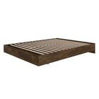 Nexera Platform Bed Frame - Queen Size - Truffle-Includes a system of slats for mattress support so it doesn't require a box spring, the perfect budget-friendly choice!
