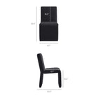 Modway Emory Fabric Upholstered Dining Side Chair - Ebony-Slub Weave Fabric Upholstery