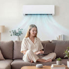 HOMCOM 18000 BTU Wifi Enabled Mini Split Air Conditioner - White-Whisper-quiet operation ensures undisturbed relaxation at just 28dB