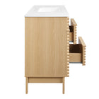 Modway Render 48" Single Sink Bathroom Vanity - Oak/White-Ceramic Sink Basin
