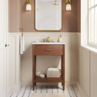 Modway Zaire 24" Bathroom Vanity Cabinet - Walnut-Metal Handle Pull
