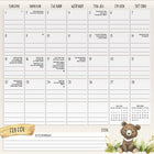 DateWorks 2026 16-Month Family Magnetic Wall Calendar - 12" x 12" - Animals - Bilingual-Organizational/Family
