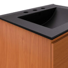 Modway Scenic 24" Wall-Mount Bathroom Vanity - Cherry/Black-Assembly Required