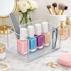 Azar Small Stackable Plastic Storage Bin - 2.5" x 4.25" - Clear - 4 Pack-5