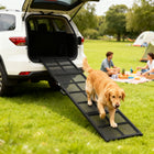 PawHut 75" Folding & Portable Large Dog Car Ramp-Its extra-wide 19.7" (50 cm) surface gives nervous dogs confidence and a secure footing 