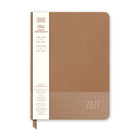 Orange Circle Studio Dots on Chai Medium Dual-Textured Weekly/Monthly Planner - 1 5.6" x 7.6" - Brown - Bilingual-Features previous and next month reference