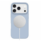 Blu Element Silicone Compatible with MagSafe Case for iPhone 17 Pro Max - Pastel Blue-Raised Edges to protect the camera and screen