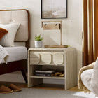 Modway Toscana 1-Drawer Nightstand - Travertine-Full-Glide Drawer