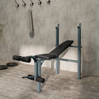 Soozier Incline Decline Weight Bench with Leg Extension and Barbell Rack-Easy to use for multiple workouts 
