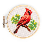 Kikkerland Cardinal Embroidery Kit-Designed for beginners who would like to try this craft