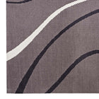 Modway Therese Abstract Swirl Area Rug - 5 ft W x 8 ft L - Charcoal Black/Ivory-100% Polyester Microfiber