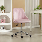 Vinsetto Vanity Office Chair with Swivel Wheels - Pink-Adjustable seat height can match your desk or your sitting style