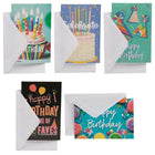 Jam Paper Birthday Cards, Birthday Bash Assortment - 10 Pack-Size: 5.25" L x 7.25" W