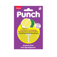 Vileda Flexible Non-Scratch Scrub Sponge - Punch Lemon -Everyday dish & and surface scrub sponge