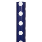 JAM Paper Gift Wrap - Polka Dot Wrapping Paper - 25 Sq Ft - Navy Blue with White Dots-The perfect square footage for quickly and easily wrapping your presents