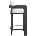 Modway Tahoe Outdoor Patio Aluminum Bar Chair - 44.5" - White-Removable Seat and Back Cushion