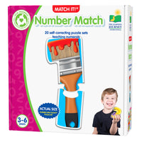 University Games The Learning Journey Match It: Number Match - Number Recognition Puzzle For Kids - Early Math Learning Puzzle-Encourage thinking & problem-solving skills