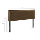 Modway Camille Striped Linen Blend King Size Headboard - Earth Stripe-Removable Slipcover