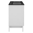 Modway Isle 48" Double Bathroom Vanity Cabinet - White/Black-Integrated Countertop