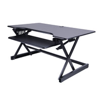 Rocelco 40" Deluxe Adjustable Height Desk Riser with Enhanced Vertical Range - Black-Adjustable-Height  Sit to Stand Desk Riser With Extended Vertical Range