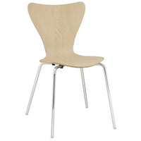 Modway Ernie Dining Side Chair - Natural-Solid Plywood Seat