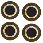 Maxwell & Williams Regency Black Coupe Plate - 19.5 cm - 4 Pack-Handwashing Recommended