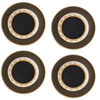 Maxwell & Williams Regency Black Coupe Plate - 19.5 cm - 4 Pack-Handwashing Recommended