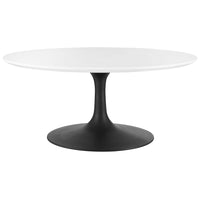 Modway Lippa 36" Round Coffee Table - Black White-Modern Coffee Table