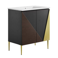 Modway Alchemist 30" Bathroom Vanity - White/Black-Modern Bathroom Vanity