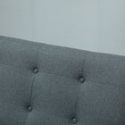 HOMCOM 45" Loveseat Sofa with Rubber Wood Legs - Dark Grey-Button tufting pattern adds modern style in your home