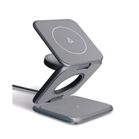 LBT Mag Stream 3-in-1 Magnetic Charging Desktop Origami Stand - Dark Grey-Portable: Folds flat and comes with a travel pouch