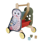 Manhattan Toy Wildwoods Owl Wooden Cart Shape Sorter-Washboard and pick with storage pouch