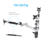 ShoppingAll Adjustable Triple Gas Spring Monitor Desk Mount - White-7