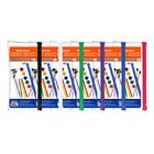 BAZIC Products Multipurpose Clear Zipper Pouch - Assorted Color Zippers - 12 Pack-Large, clear pocket to hold pens, pencils and accessories
