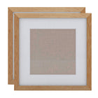 Decent Living Solid Wooden Picture Frame - 14" x 14" - Golden Teak - 2 Pack-Material: 100% Natural Solid Wood (Okan / Teak)