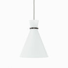 Modway Starlight 1-Light Pendant Light - White/Polished Nickel-Bulb Not Included